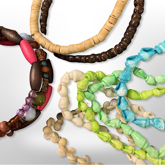Shell & Wooden Bracelet Bunch - Picture 6 of 6